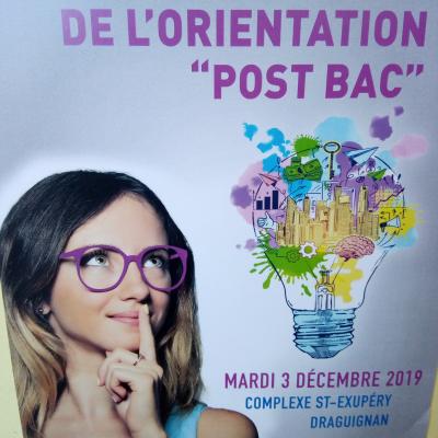 Forum de l'orientation post Bac, Draguignan, 3 décembre 2019.